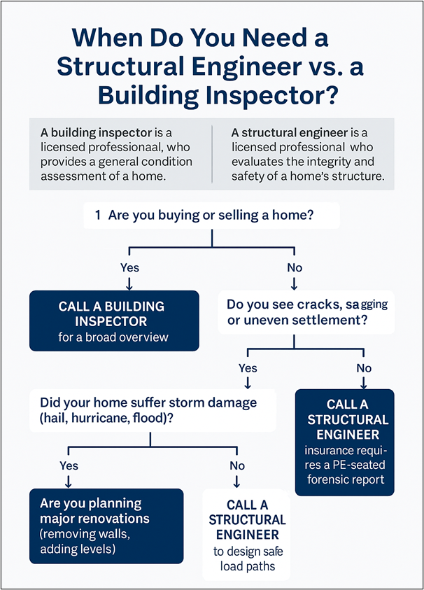 Structural Engineer vs Building Inspector