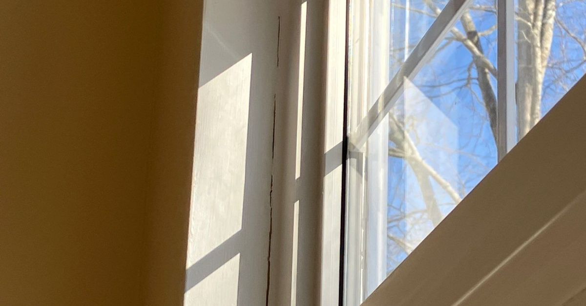 gap near window of a house